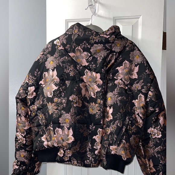 Free People Floral Jacquard Jacket Coat Medium - Picture 3 of 6